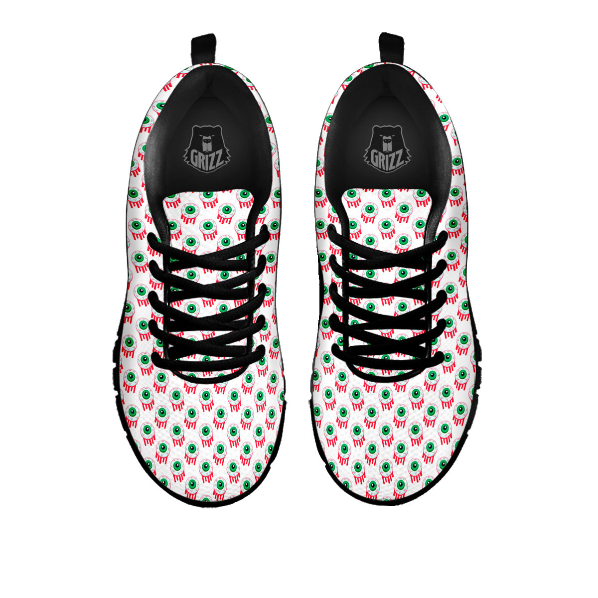 Eyeball Bloody Print Pattern Black Sneaker-grizzshop