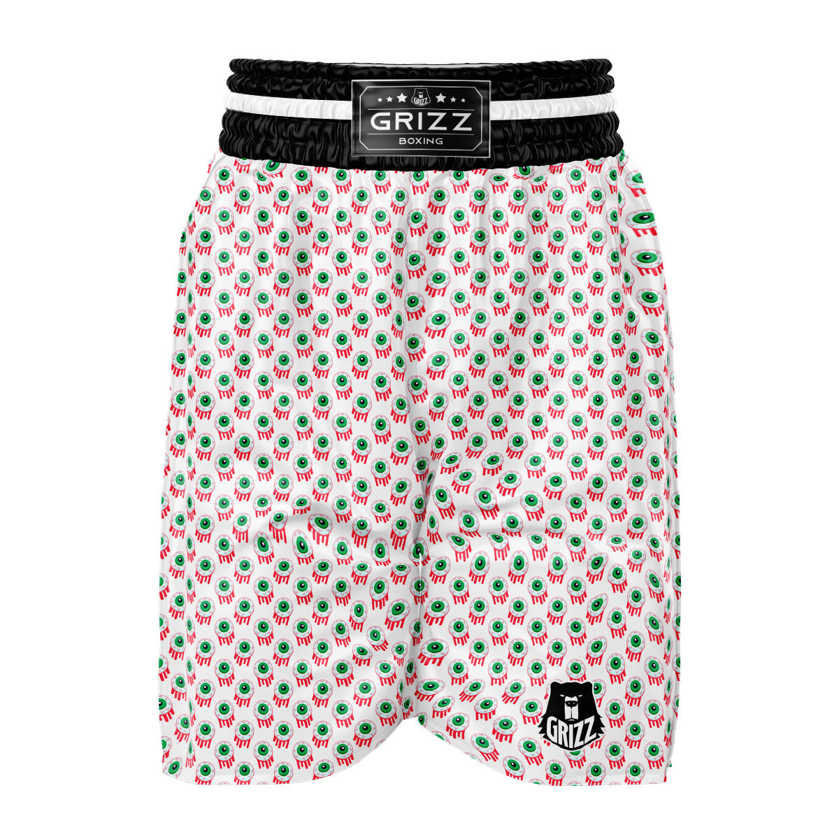 Eyeball Bloody Print Pattern Boxing Shorts-grizzshop