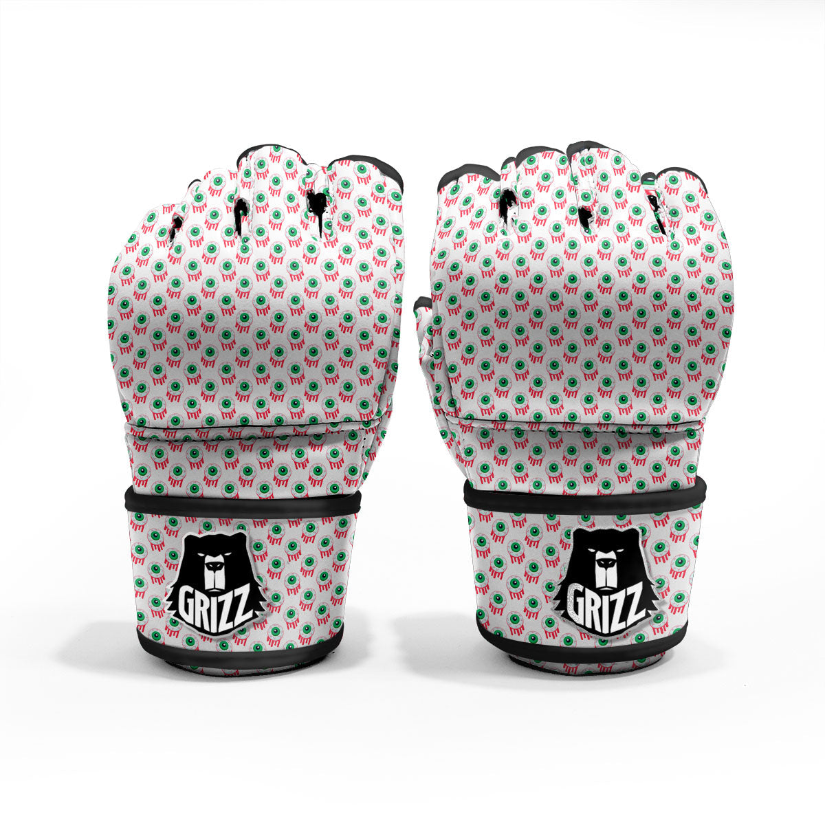 Eyeball Bloody Print Pattern MMA Gloves-grizzshop