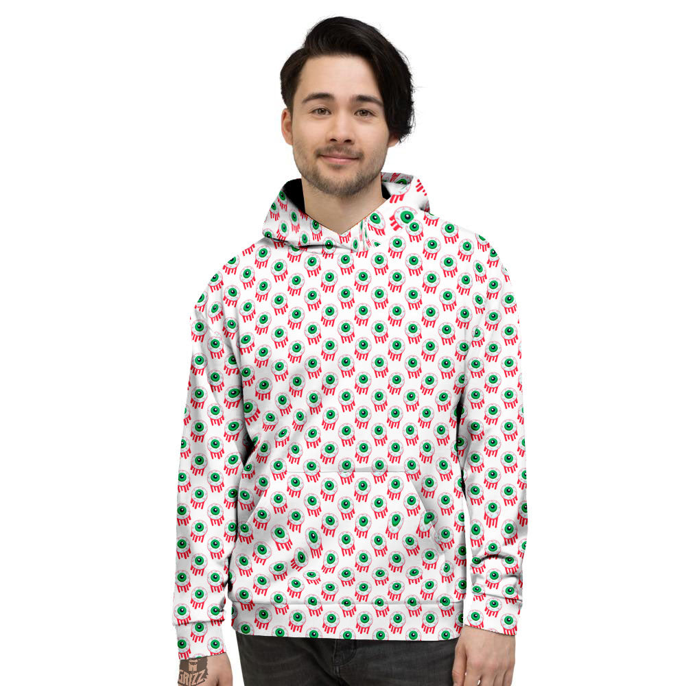 Eyeball Bloody Print Pattern Men's Hoodie-grizzshop