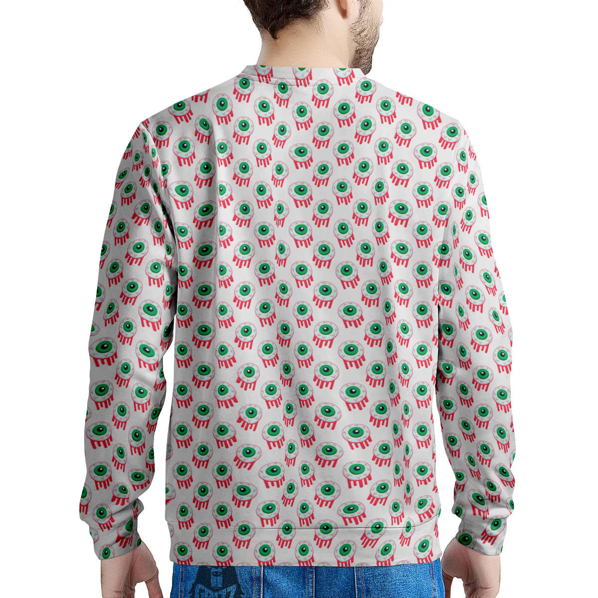 Eyeball Bloody Print Pattern Men's Sweatshirt-grizzshop