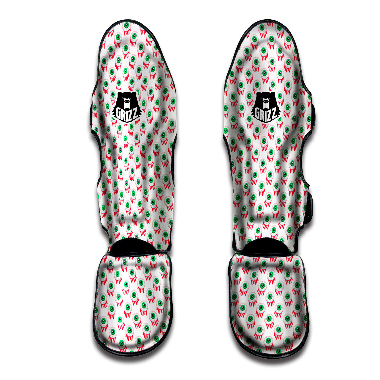 Eyeball Bloody Print Pattern Muay Thai Shin Guards-grizzshop