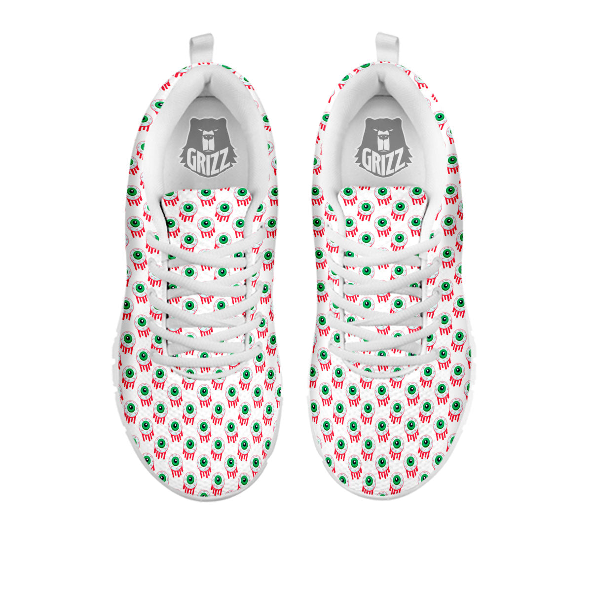 Eyeball Bloody Print Pattern White Sneaker-grizzshop