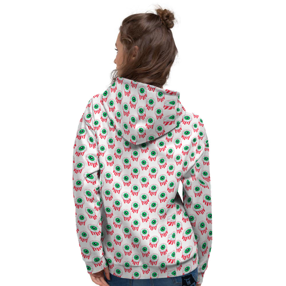 Eyeball Bloody Print Pattern Women's Hoodie-grizzshop