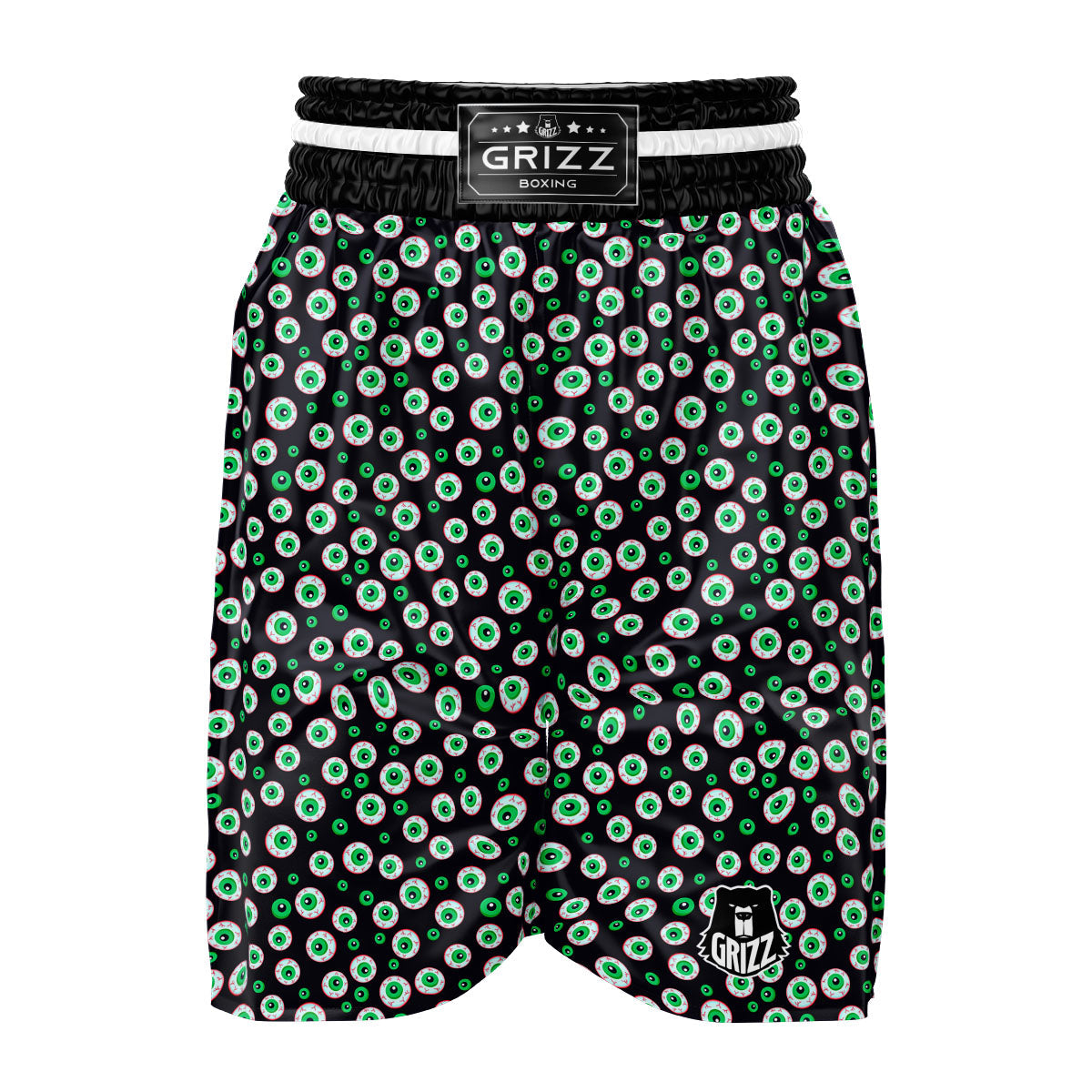 Eyeball Creepy Print Pattern Boxing Shorts-grizzshop
