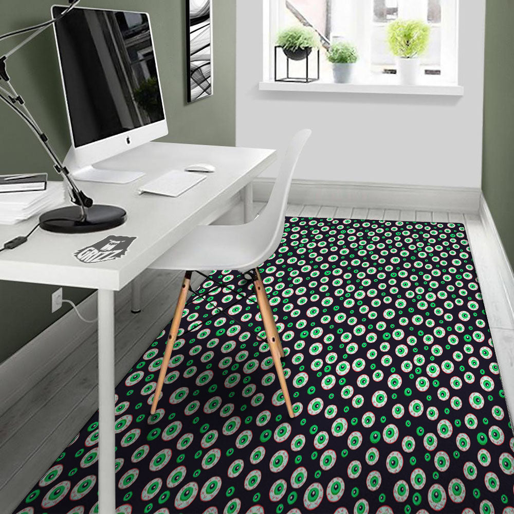 Eyeball Creepy Print Pattern Floor Mat-grizzshop