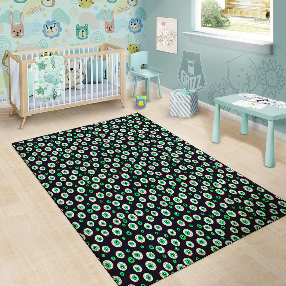 Eyeball Creepy Print Pattern Floor Mat-grizzshop