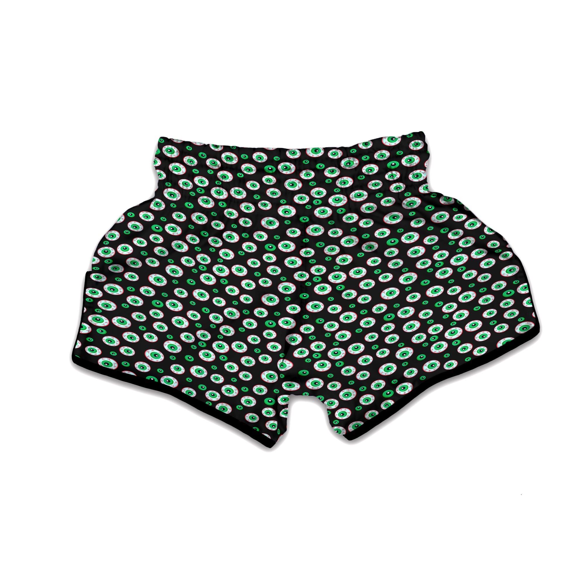 Eyeball Creepy Print Pattern Muay Thai Boxing Shorts-grizzshop