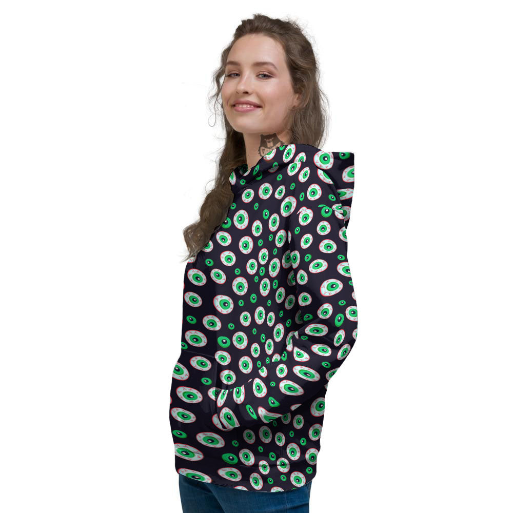 Eyeball Creepy Print Pattern Women's Hoodie-grizzshop