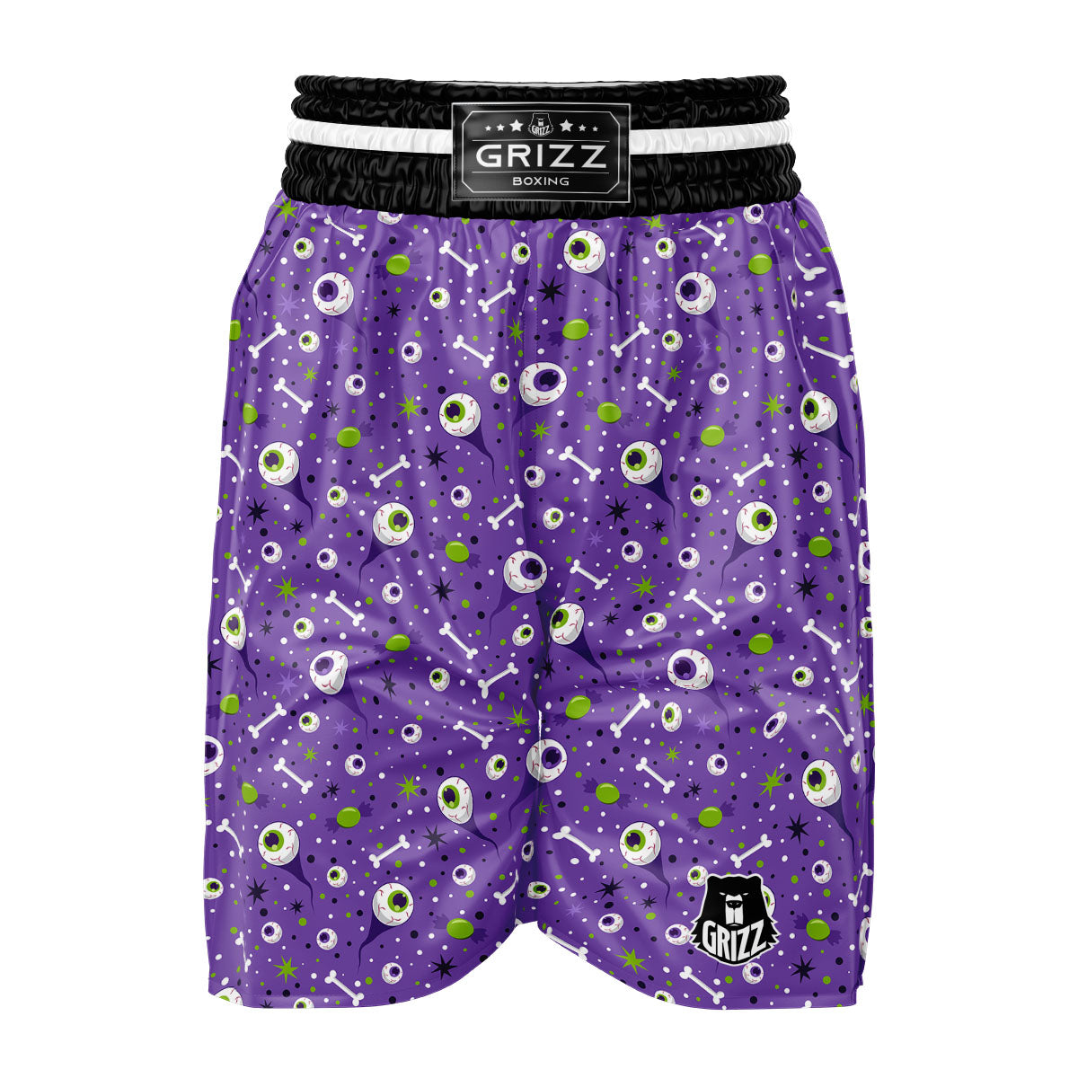 Eyeball Halloween Print Pattern Boxing Shorts-grizzshop