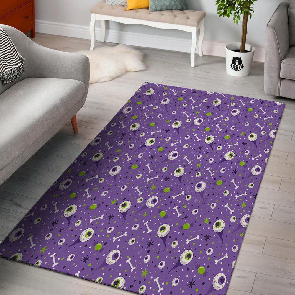 Eyeball Halloween Print Pattern Floor Mat-grizzshop