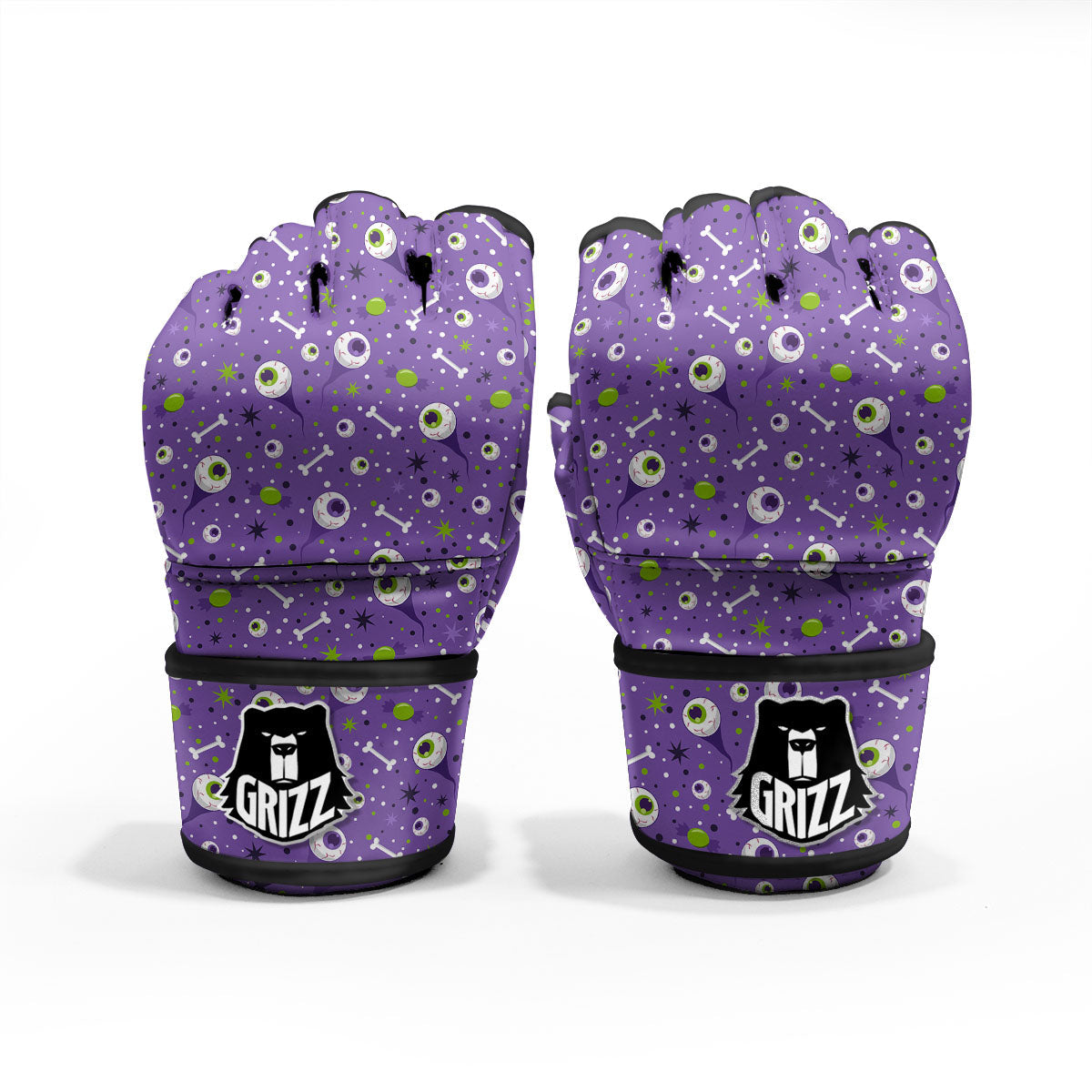 Eyeball Halloween Print Pattern MMA Gloves-grizzshop