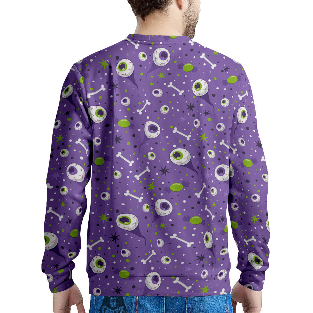 Eyeball Halloween Print Pattern Men's Sweatshirt-grizzshop