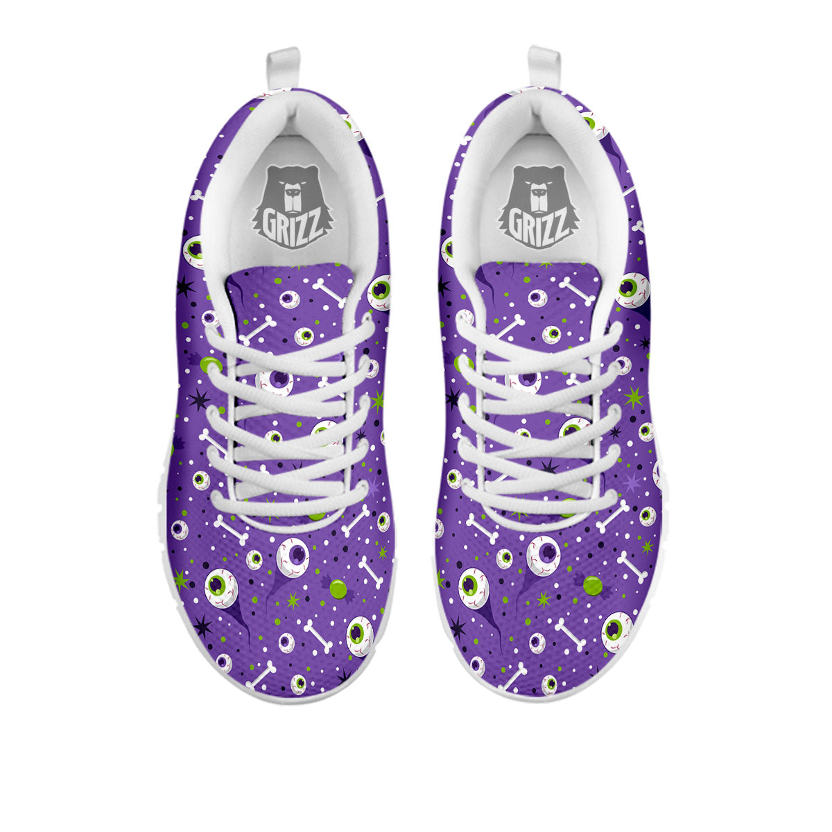 Eyeball Halloween Print Pattern White Sneaker-grizzshop
