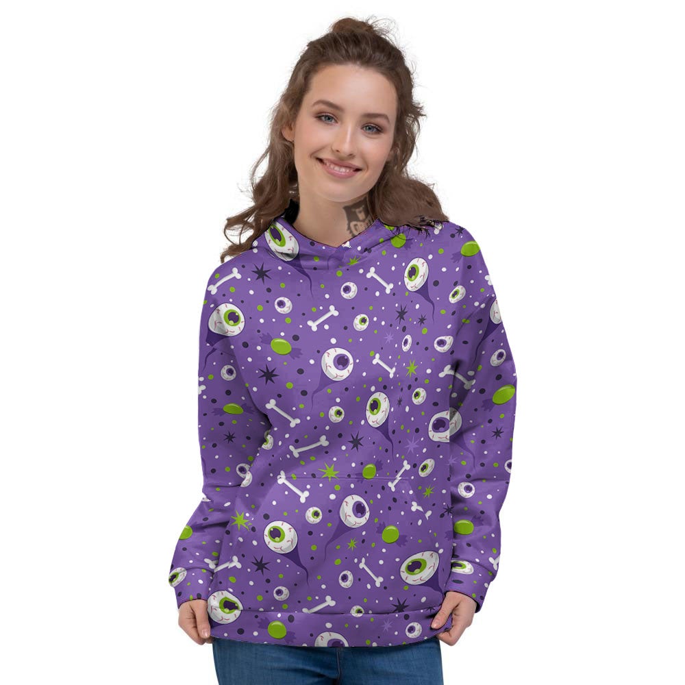 Eyeball Halloween Print Pattern Women's Hoodie-grizzshop