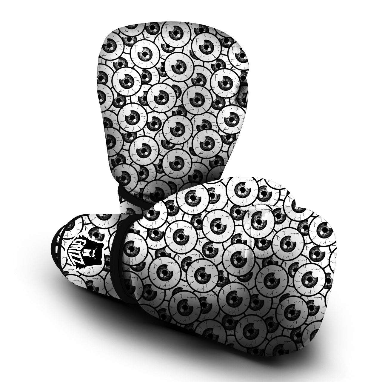 Eyeball Print Pattern Boxing Gloves-grizzshop