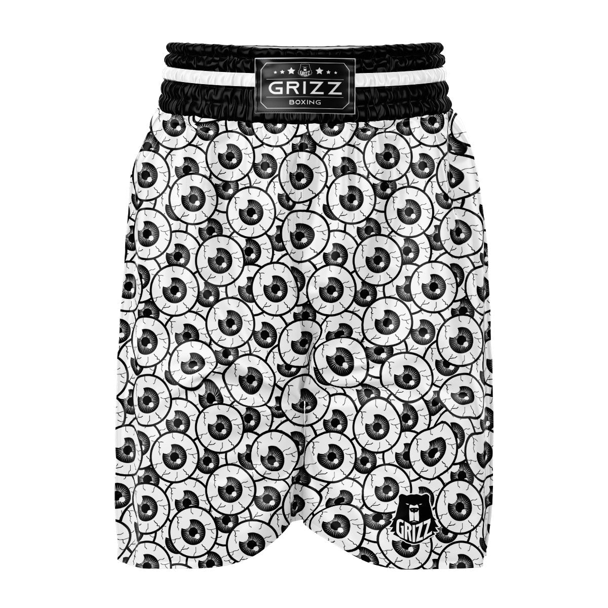 Eyeball Print Pattern Boxing Shorts-grizzshop