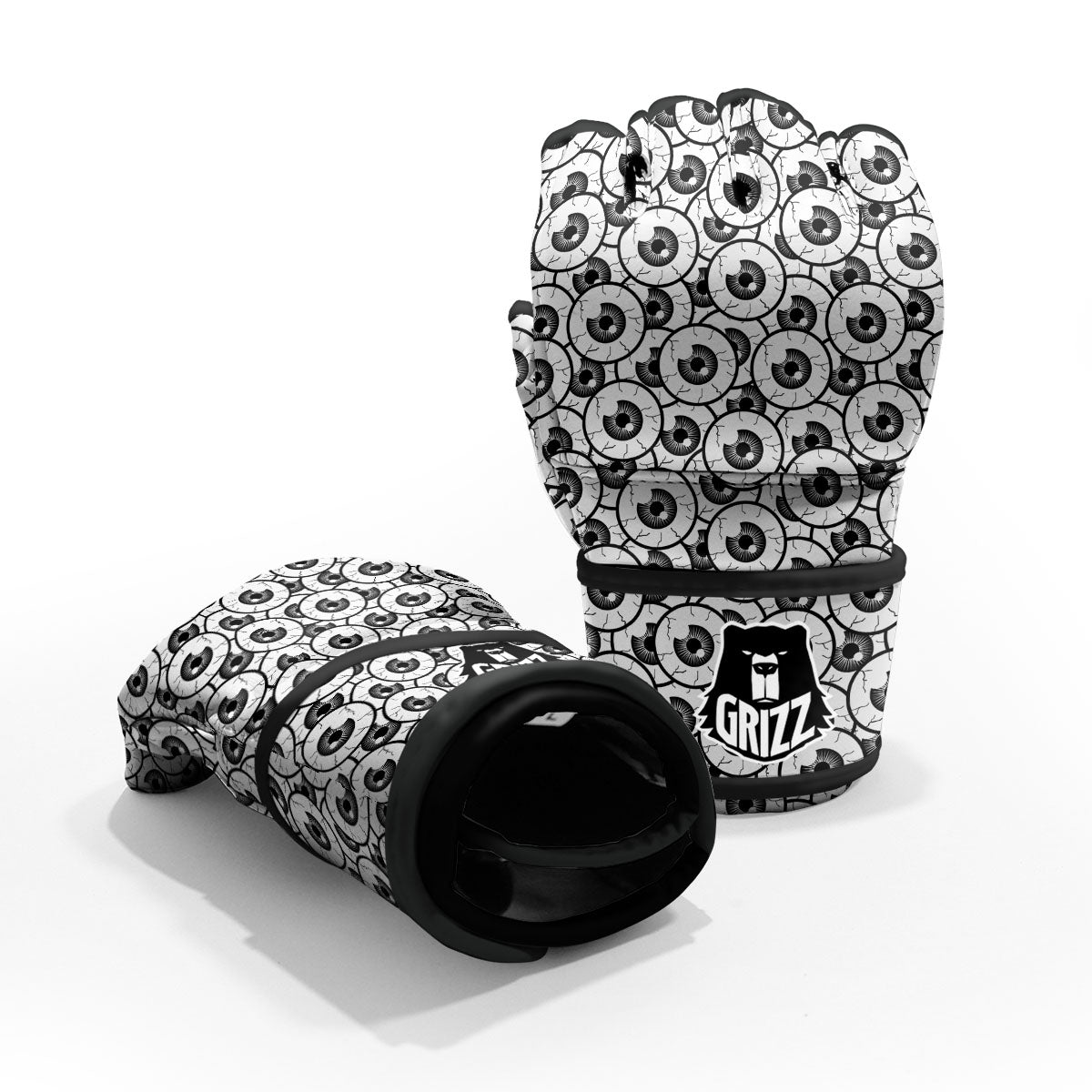 Eyeball Print Pattern MMA Gloves-grizzshop