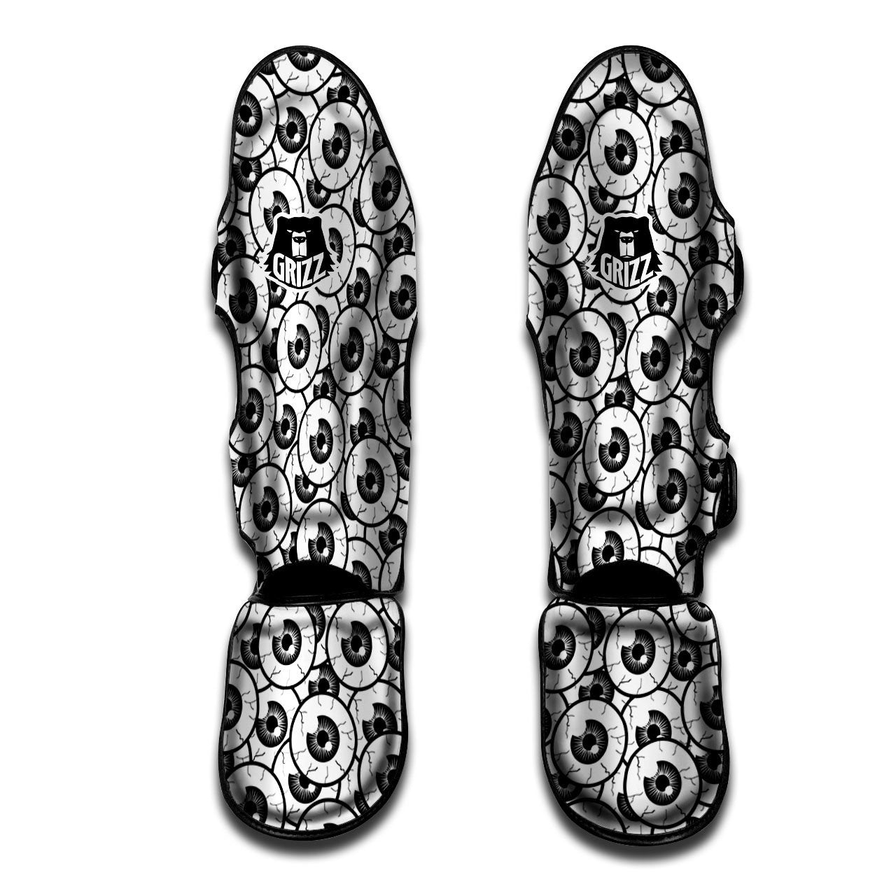 Eyeball Print Pattern Muay Thai Shin Guards-grizzshop