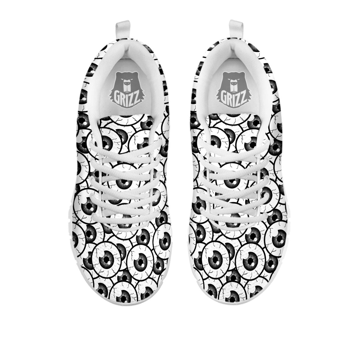 Eyeball Print Pattern White Sneaker-grizzshop