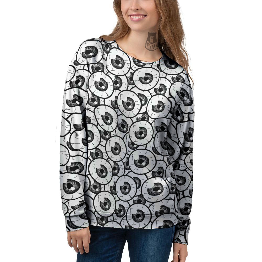 Eyeball Print Pattern Women's Sweatshirt-grizzshop