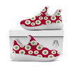 Eyeball Scary Red Print Pattern White Athletic Shoes-grizzshop