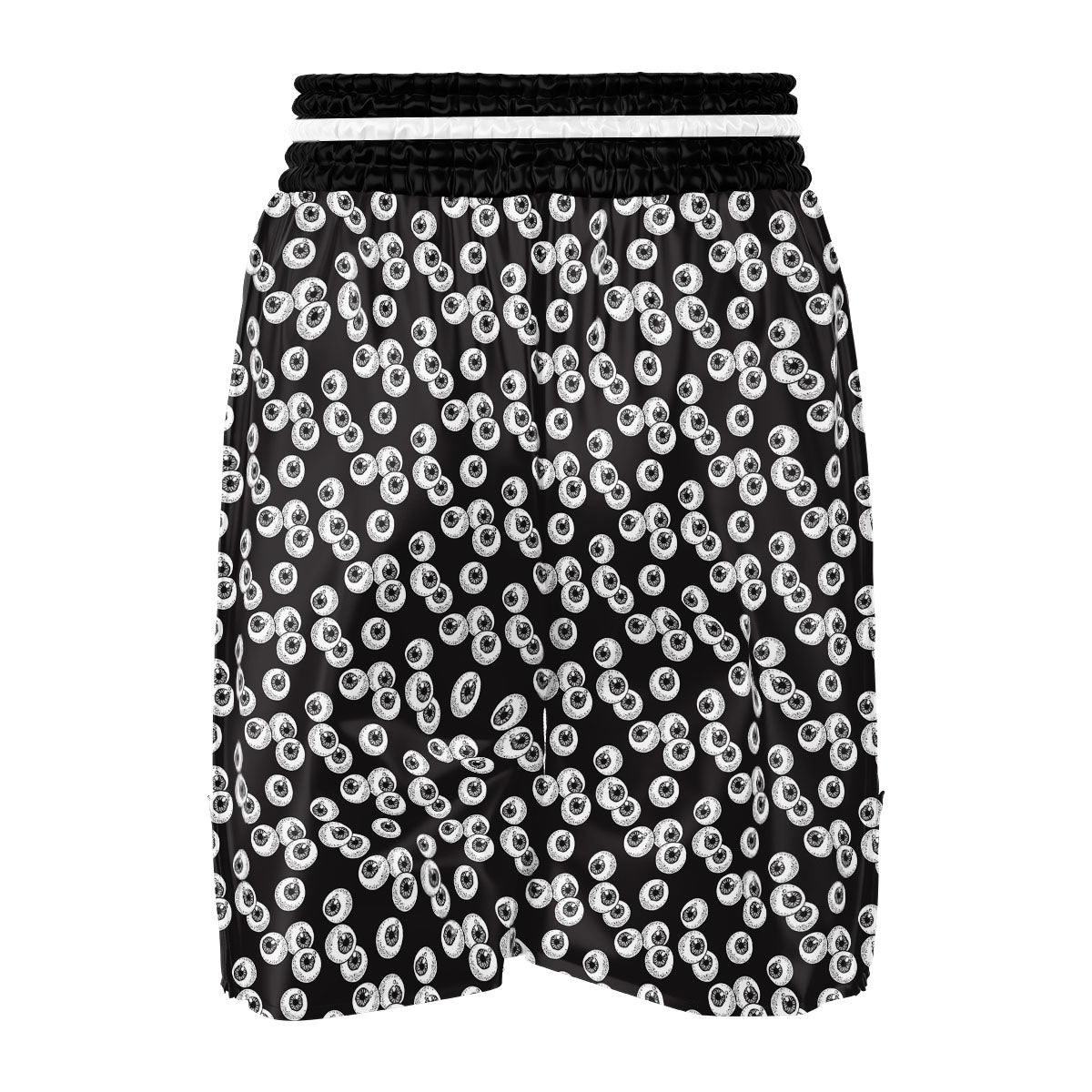 Eyeball White And Black Print Pattern Boxing Shorts-grizzshop