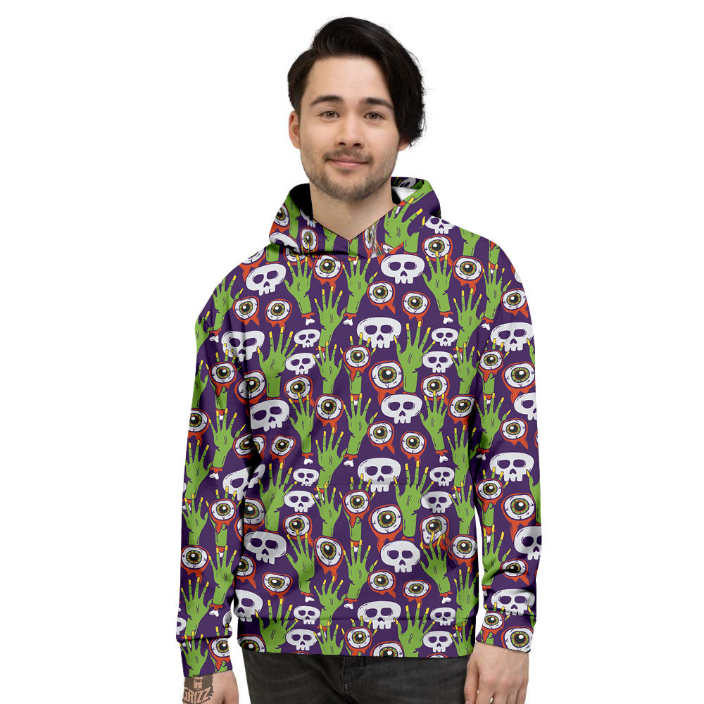 Eyeball Zombie Print Pattern Men's Hoodie-grizzshop