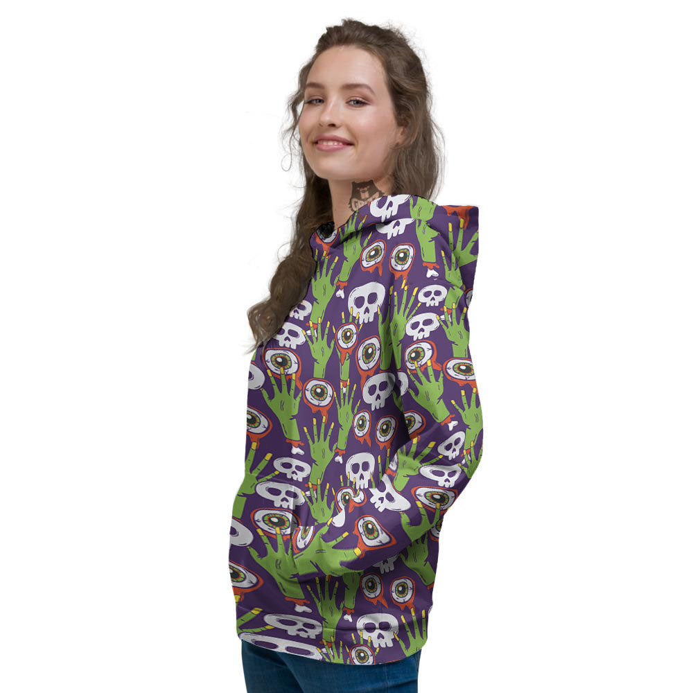 Eyeball Zombie Print Pattern Women's Hoodie-grizzshop