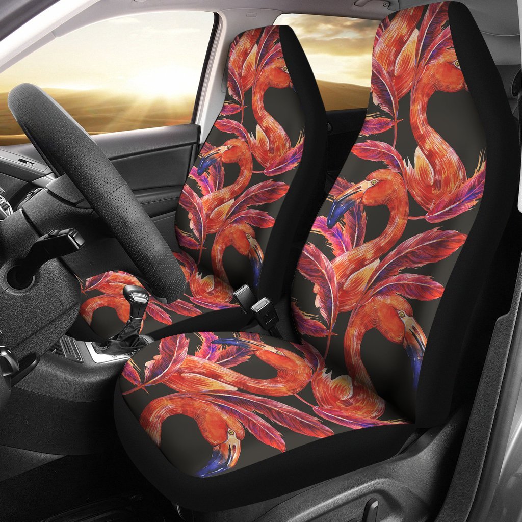 FLAMINGOS RED CAR SEAT COVER UNIVERSAL FIT-grizzshop