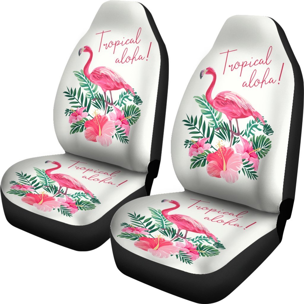 FLAMINGOS TROPICAL ALOHA CAR SEAT COVER UNIVERSAL FIT-grizzshop