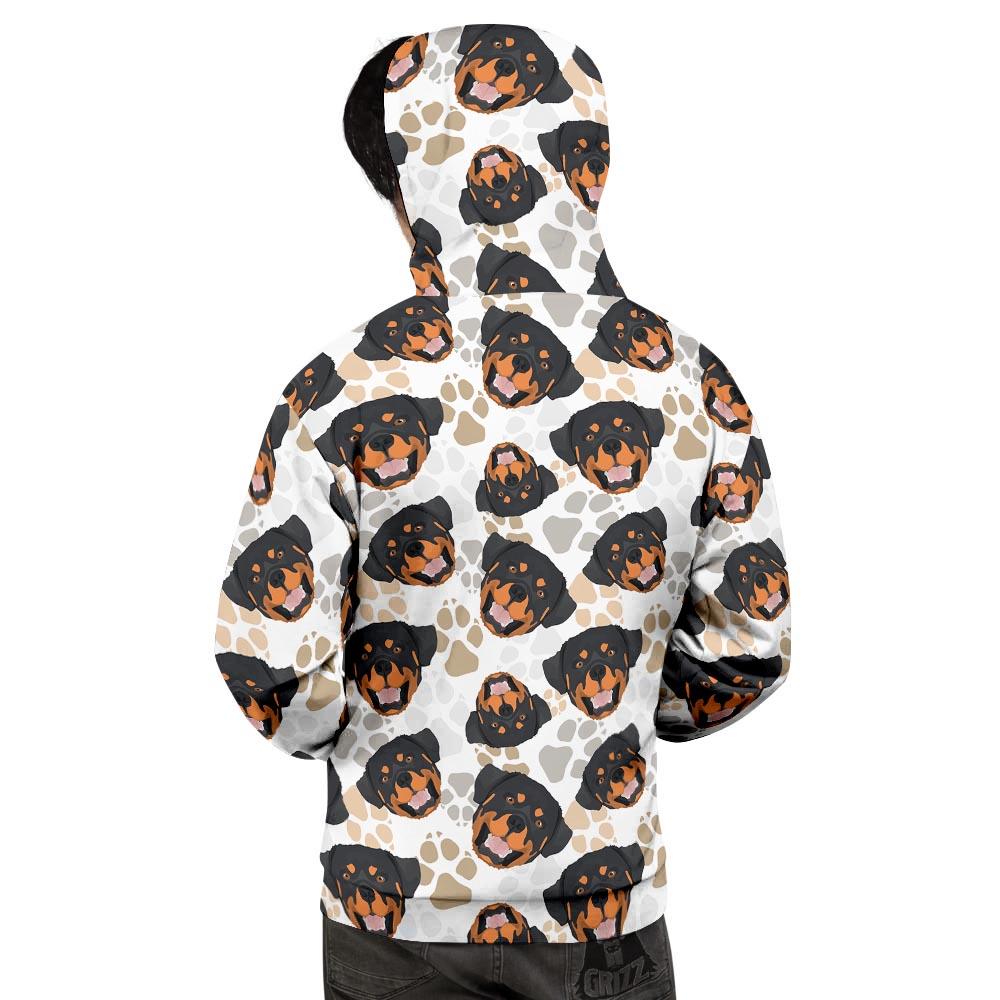 Face Rottweiler Print Pattern Men's Hoodie-grizzshop