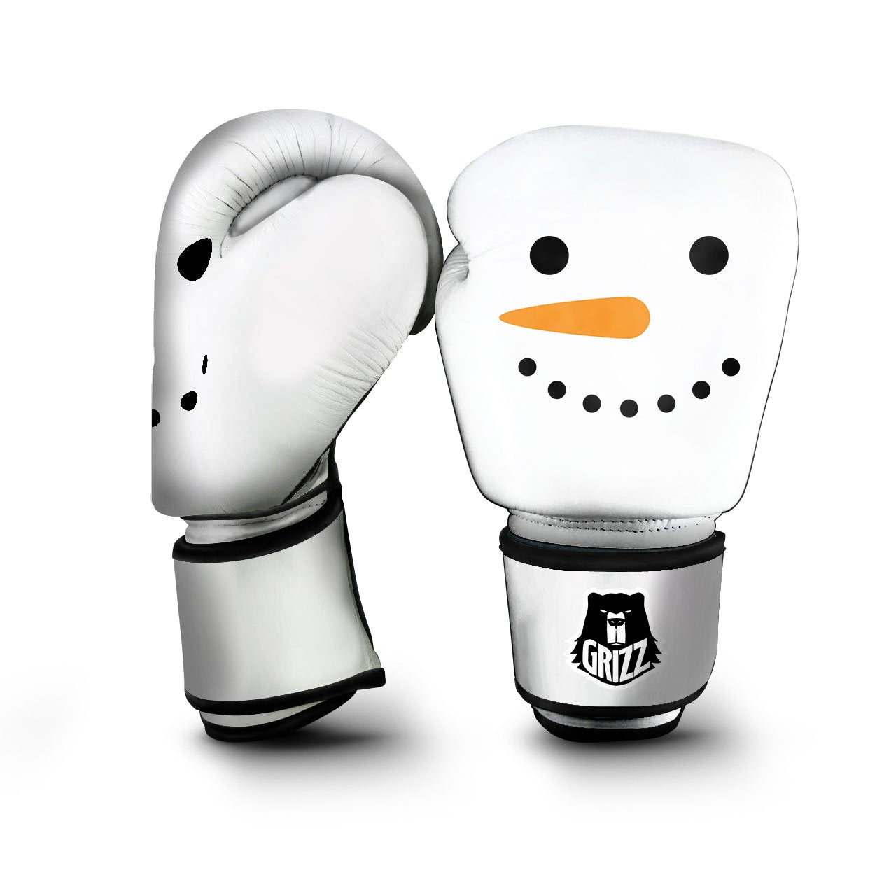 Face Snowman Print Boxing Gloves-grizzshop