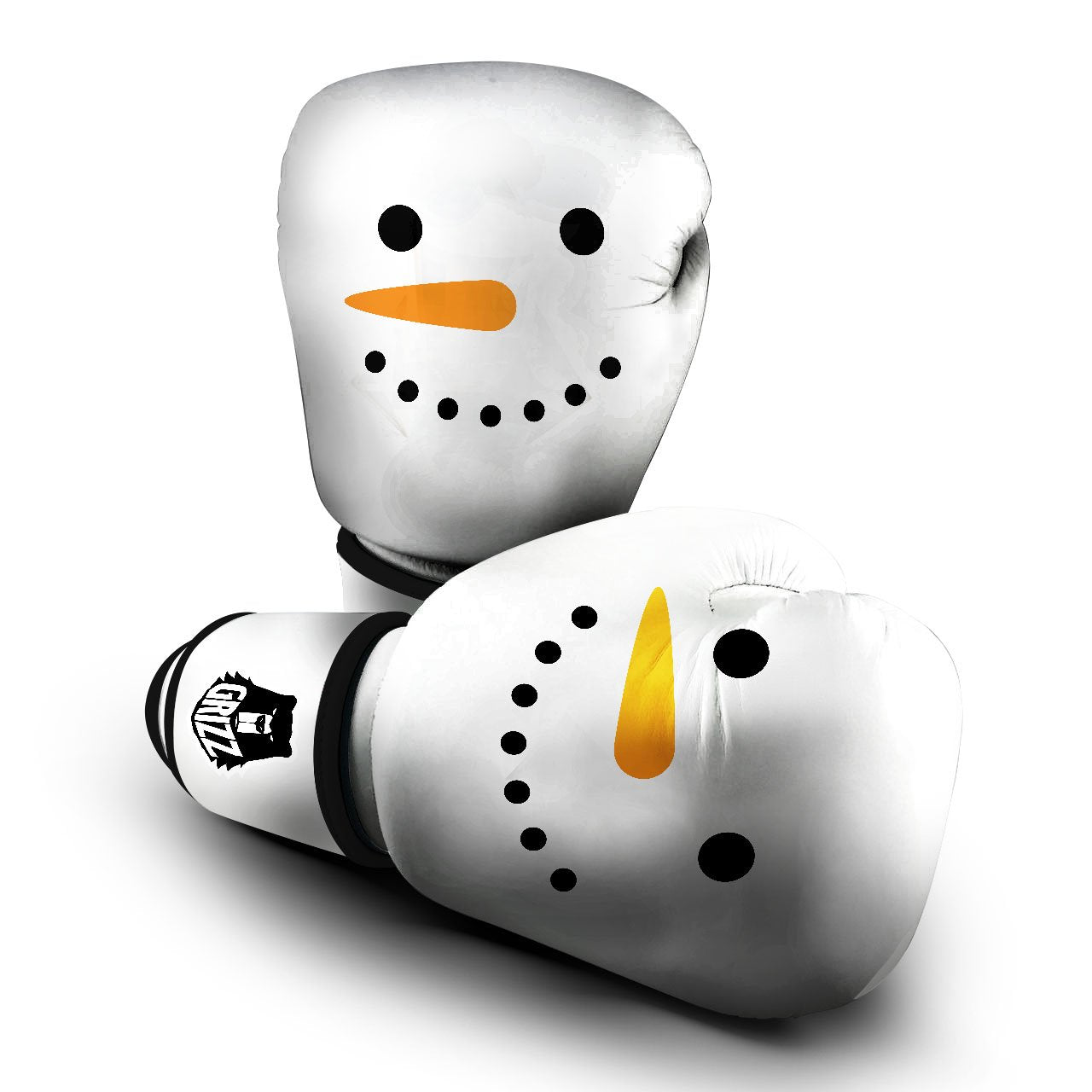Face Snowman Print Boxing Gloves-grizzshop