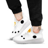 Face Snowman Print White Athletic Shoes-grizzshop