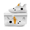 Face Snowman Print White Athletic Shoes-grizzshop