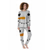 Face Snowman Print Women's Pajamas-grizzshop