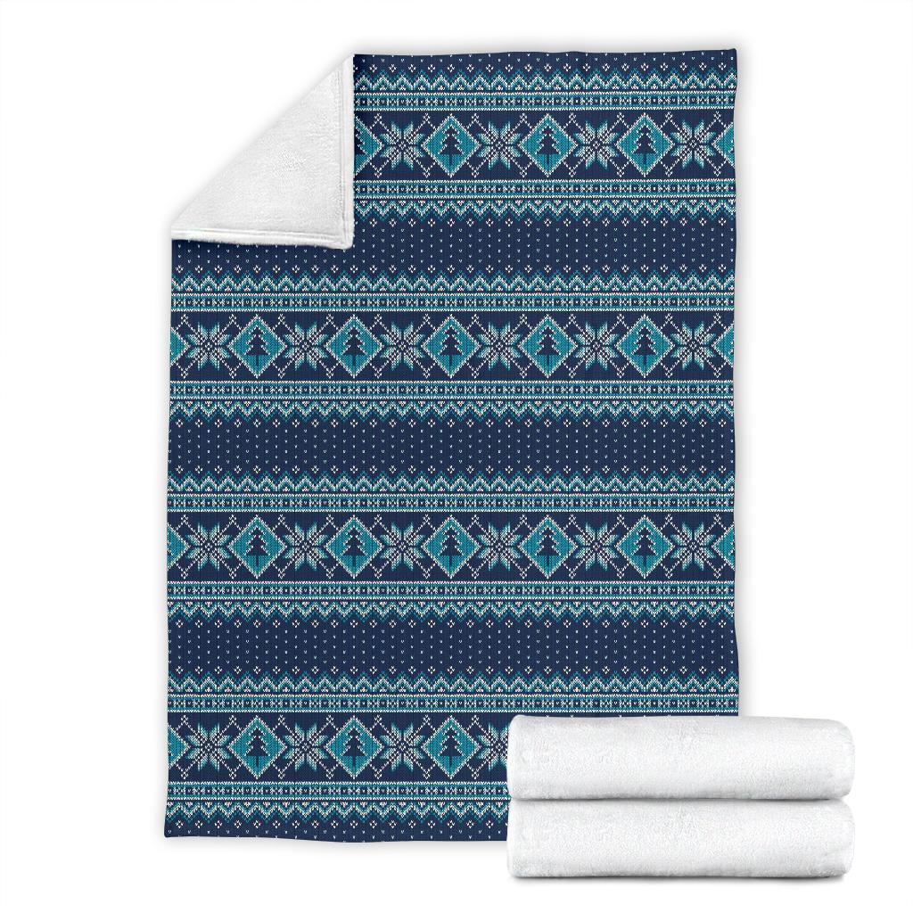 Fairisle Christmas Pattern Print Blanket-grizzshop