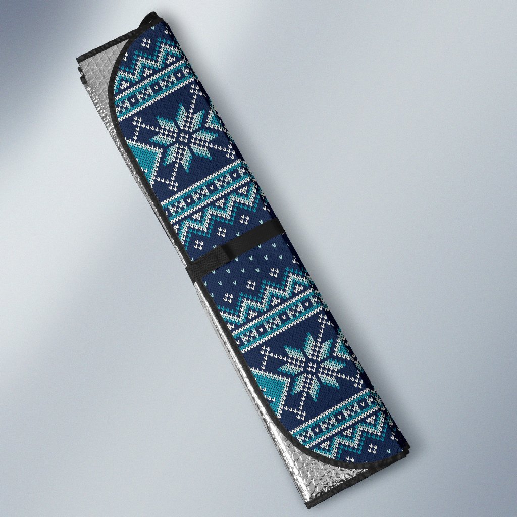 Fairisle Christmas Pattern Print Car Sun Shade-grizzshop