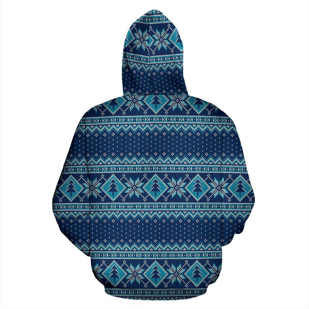 Fairisle Christmas Pattern Print Men Women Pullover Hoodie-grizzshop