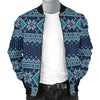 Fairisle Christmas Pattern Print Men's Bomber Jacket-grizzshop