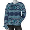 Fairisle Christmas Pattern Print Women's Sweatshirt-grizzshop