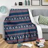 Fairisle Christmas Snowman Pattern Print Blanket-grizzshop