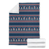 Fairisle Christmas Snowman Pattern Print Blanket-grizzshop