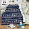 Fairisle Christmas Snowman Pattern Print Blanket-grizzshop