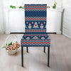 Fairisle Christmas Snowman Pattern Print Chair Cover-grizzshop