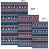 Fairisle Christmas Snowman Pattern Print Floor Mat-grizzshop