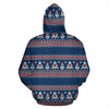 Fairisle Christmas Snowman Pattern Print Men Women Pullover Hoodie-grizzshop