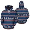 Fairisle Christmas Snowman Pattern Print Men Women Pullover Hoodie-grizzshop