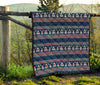 Fairisle Christmas Snowman Pattern Print Quilt-grizzshop